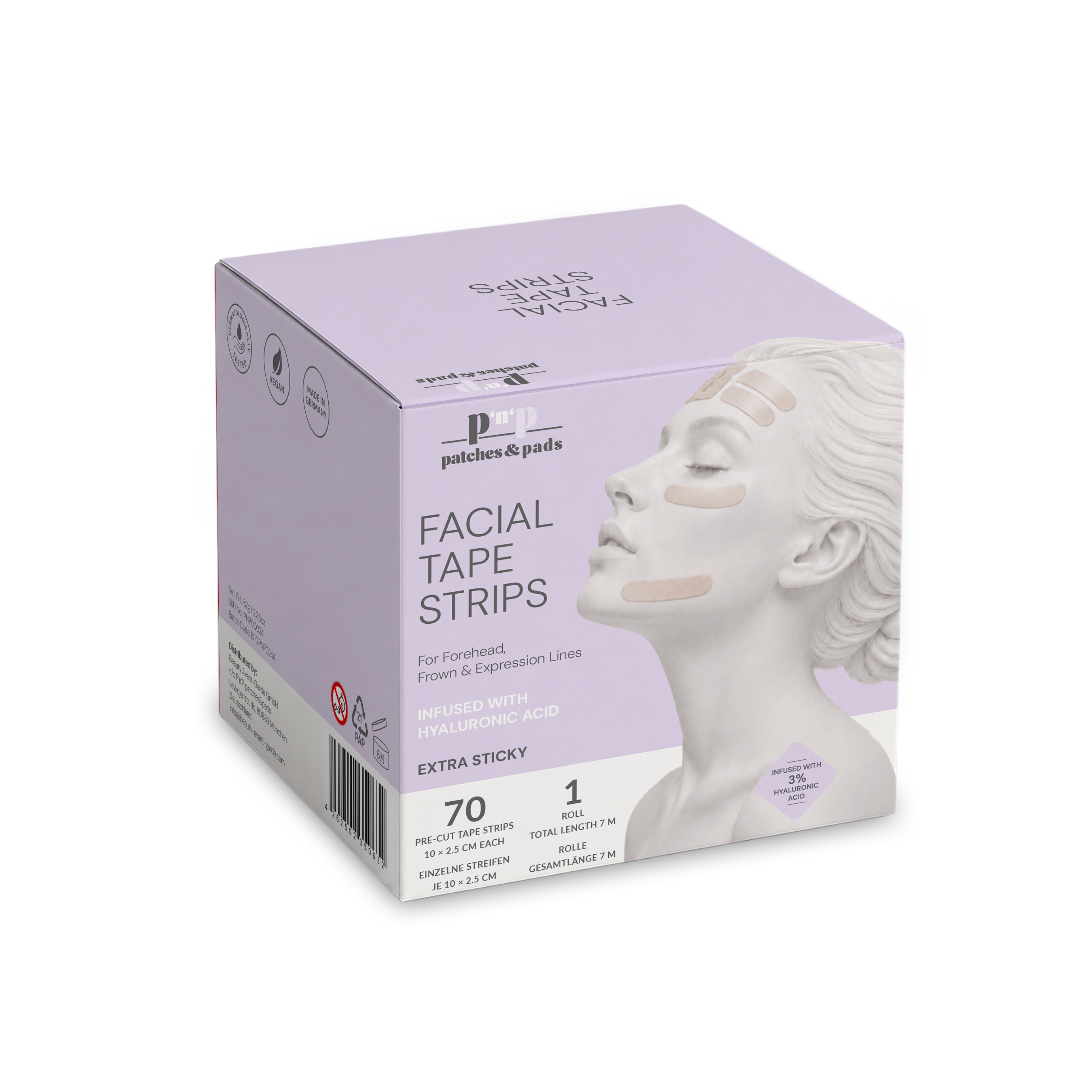 patches&pads™ Facial Tape Strips mit Hyaluronsäure