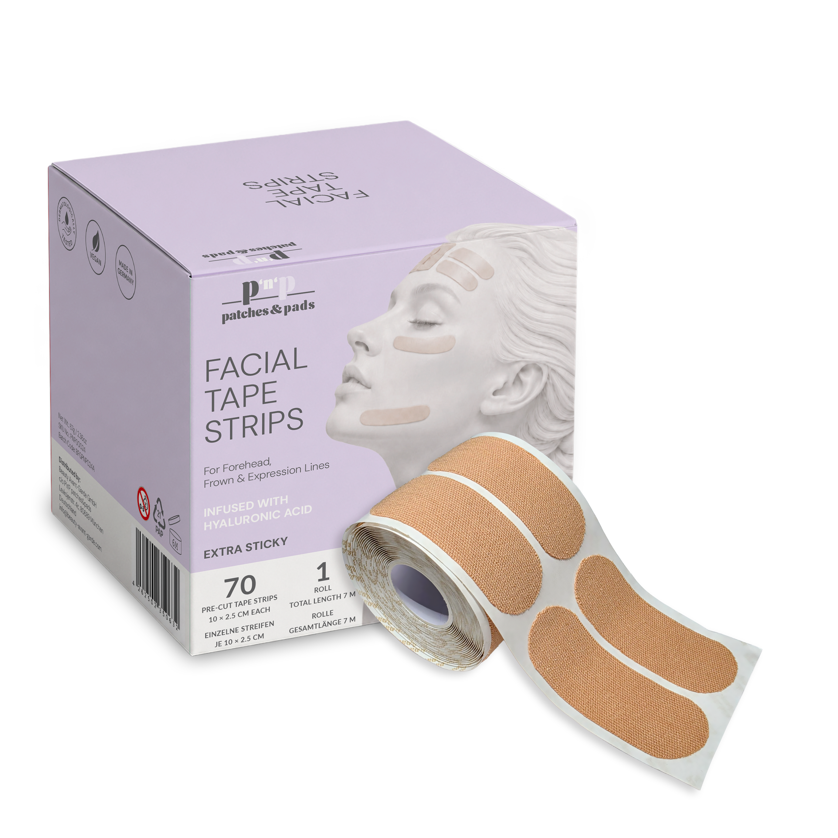 patches&pads™ Facial Tape Strips mit Hyaluronsäure
