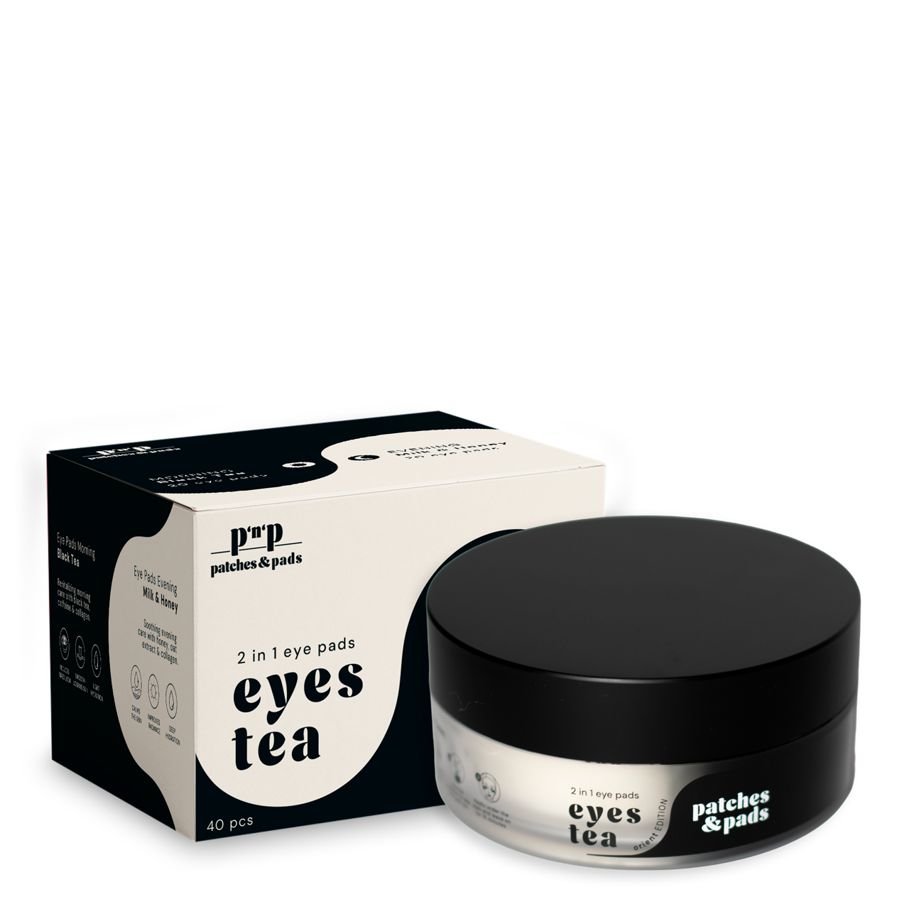 patches&pads™ Eye Pads Dual Care – Black Tea & Milk & Honey