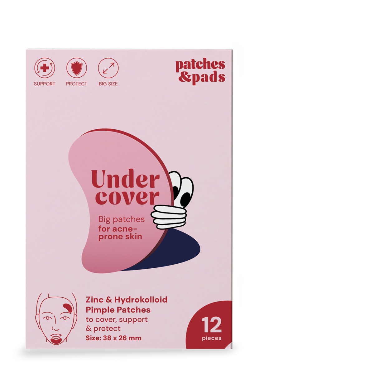 patches&pads™ Pimple Patches Undercover mit Zink-PCA