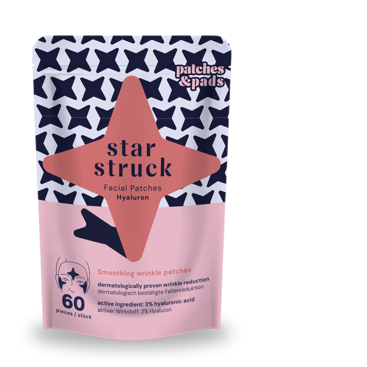 Facial Patches Hyaluronic Acid „star struck"