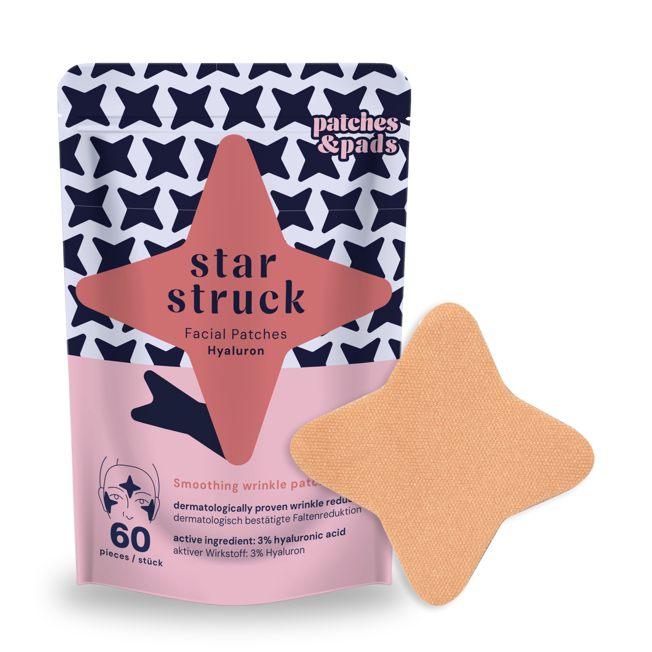Facial Patches Hyaluronic Acid „star struck"